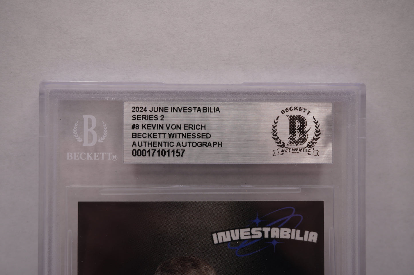 2024 JUNE INVESTABILIA SERIES 2 KEVIN VON ERICH #5 BGS AUTH. AUTO
