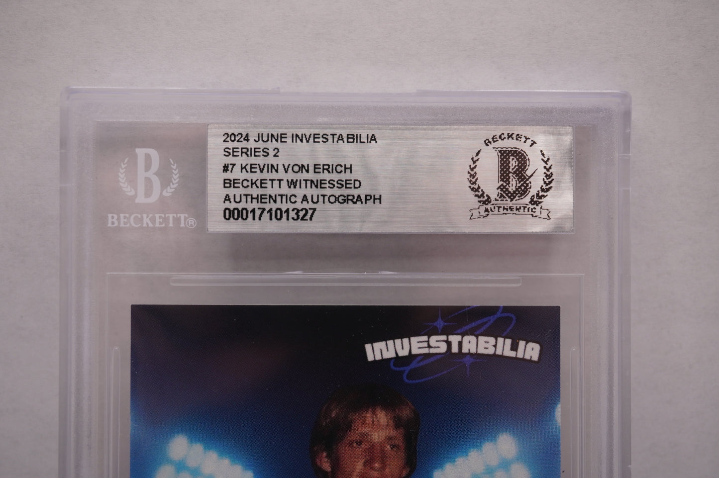 2024 JUNE INVESTABILIA SERIES 2 KEVIN VON ERICH #7 BGS AUTH. AUTO