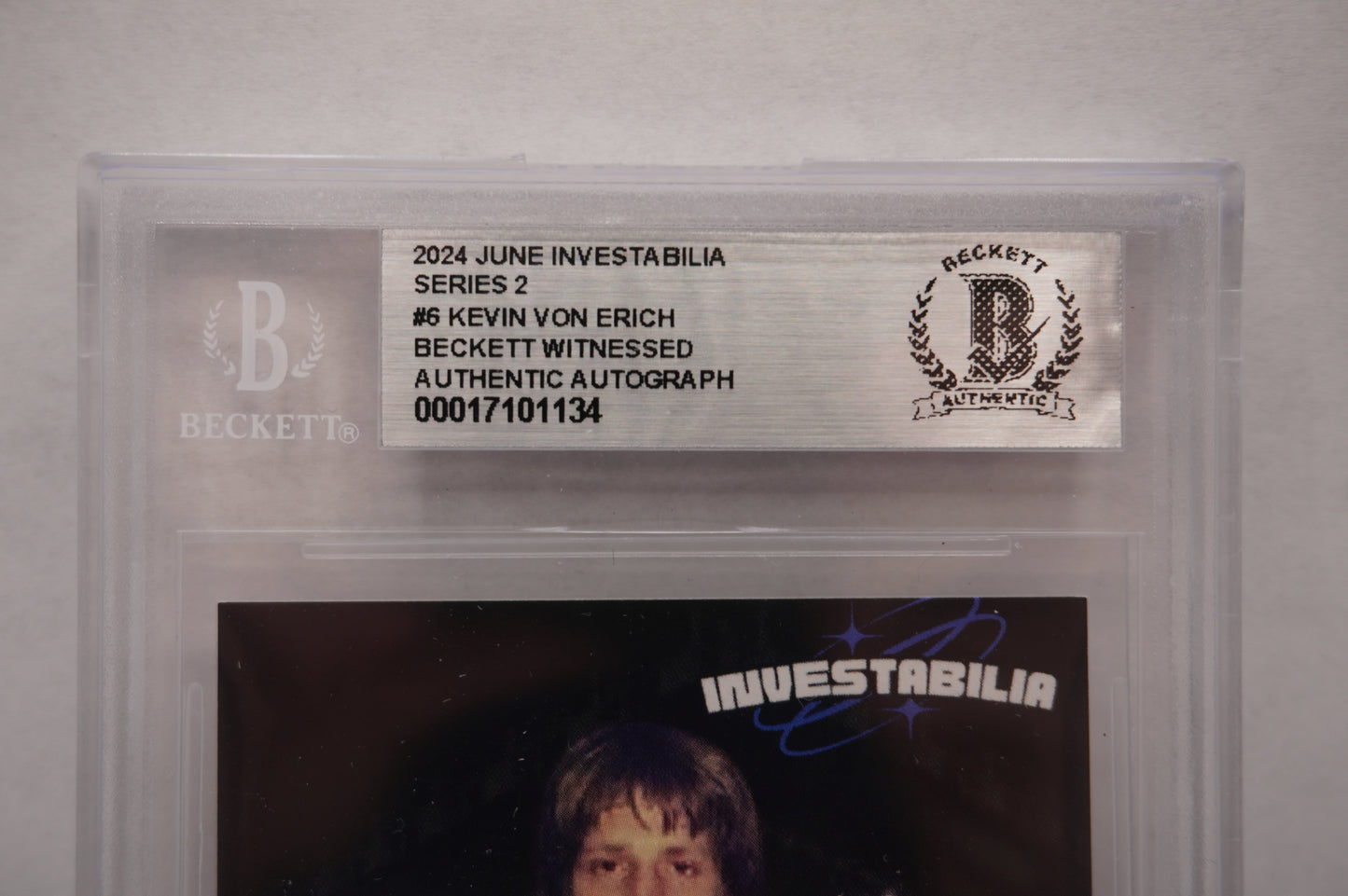 2024 JUNE INVESTABILIA SERIES 2 KEVIN VON ERICH #6 BGS AUTH. AUTO