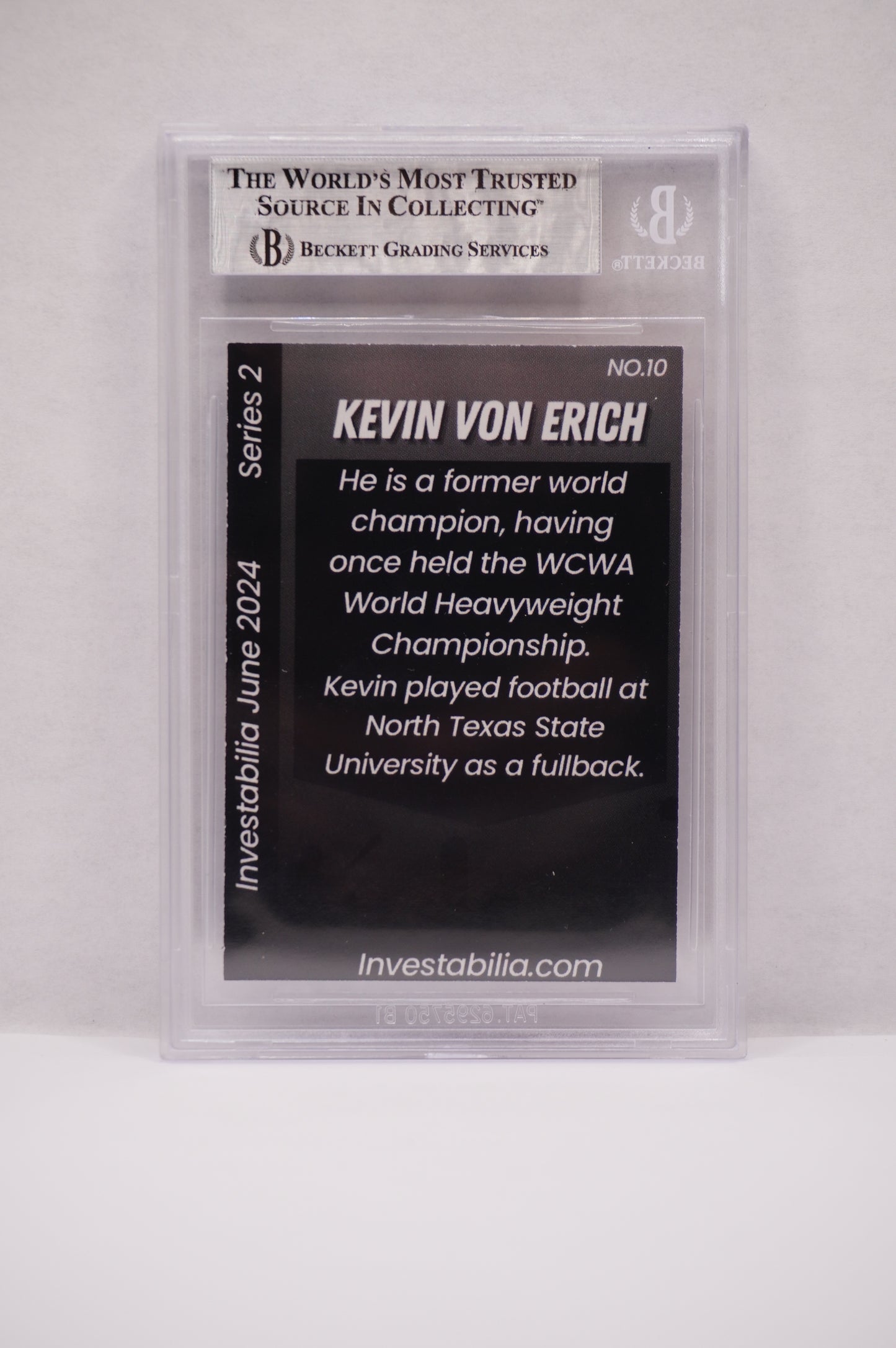 2024 JUNE INVESTABILIA SERIES 2 KEVIN VON ERICH #10 BGS AUTH. AUTO