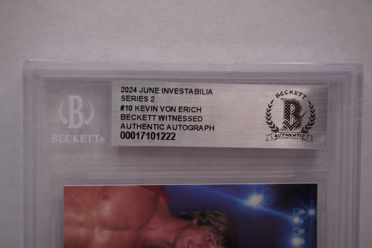 2024 JUNE INVESTABILIA SERIES 2 KEVIN VON ERICH #10 BGS AUTH. AUTO