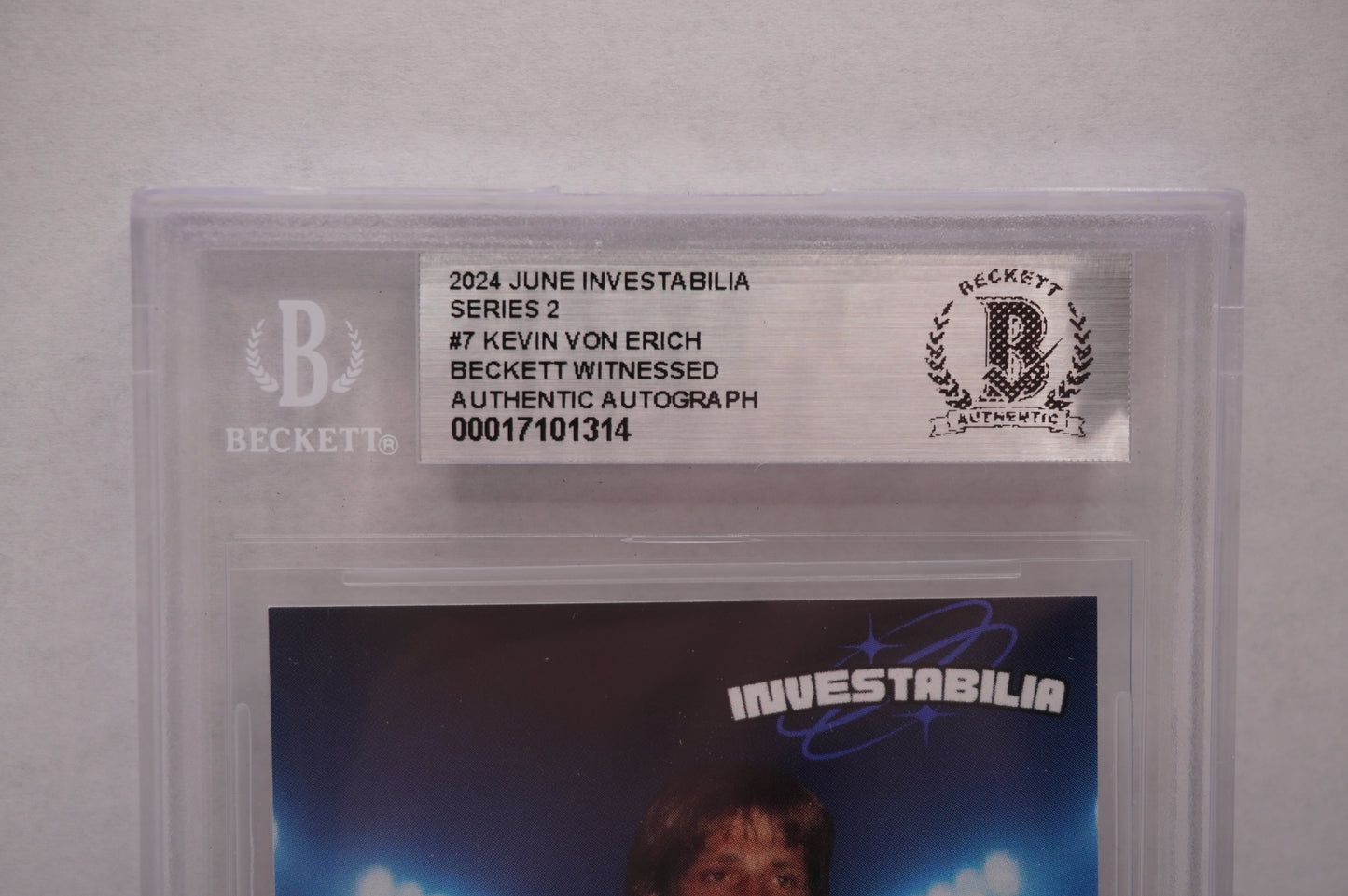 2024 JUNE INVESTABILIA SERIES 2 KEVIN VON ERICH #10 BGS AUTH. AUTO