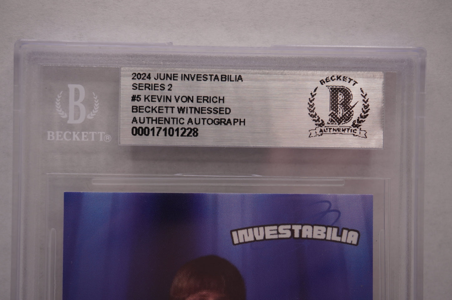 2024 JUNE INVESTABILIA SERIES 2 KEVIN VON ERICH #5 BGS AUTH. AUTO