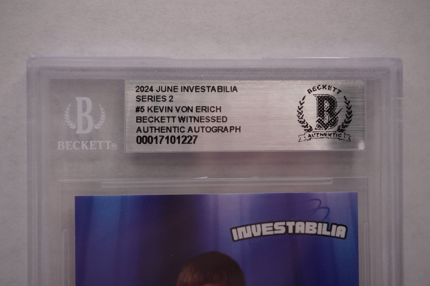 2024 JUNE INVESTABILIA SERIES 2 KEVIN VON ERICH #5 BGS AUTH. AUTO