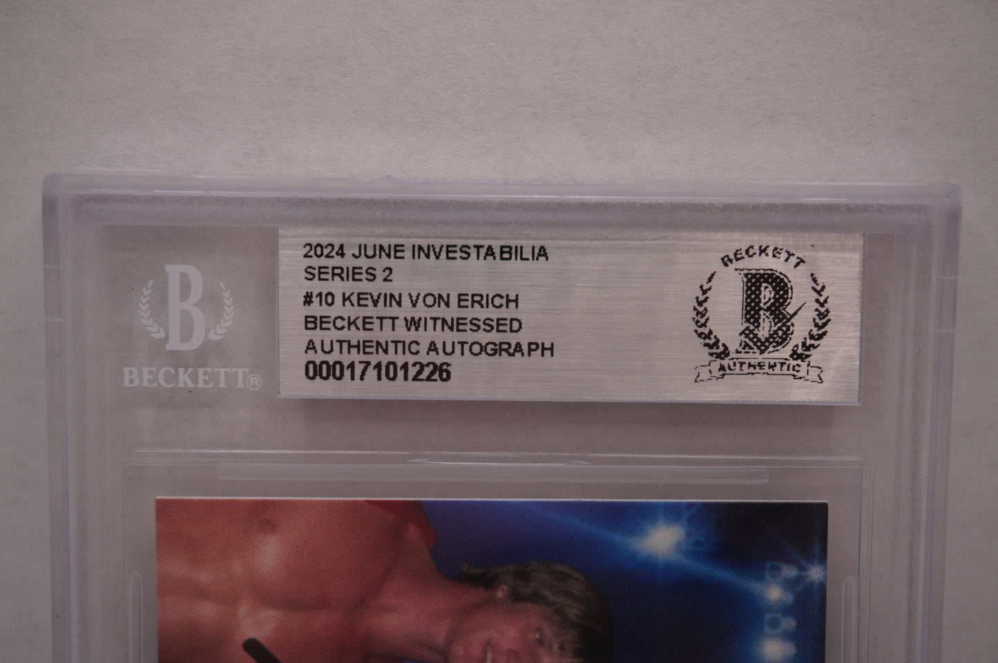 2024 JUNE INVESTABILIA SERIES 2 KEVIN VON ERICH #10 BGS AUTH. AUTO