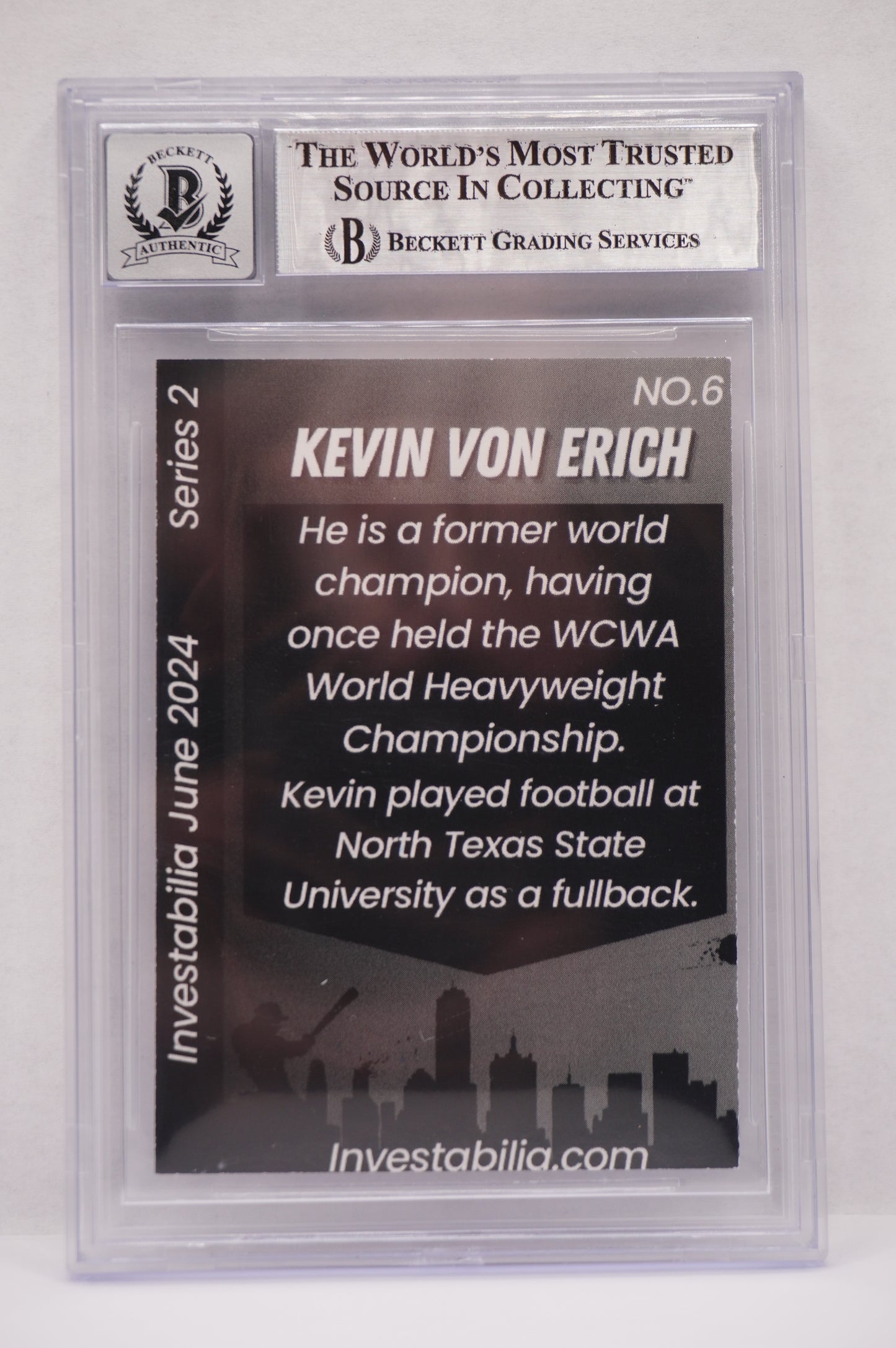 2024 JUNE INVESTABILIA SERIES 2 KEVIN VON ERICH #6 BGS AUTH. AUTO 10