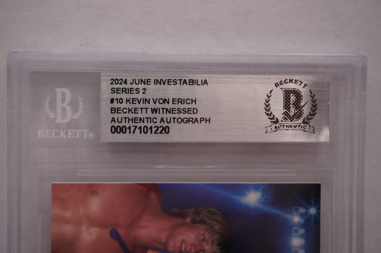 2024 JUNE INVESTABILIA SERIES 2 KEVIN VON ERICH #10 BGS AUTH. AUTO