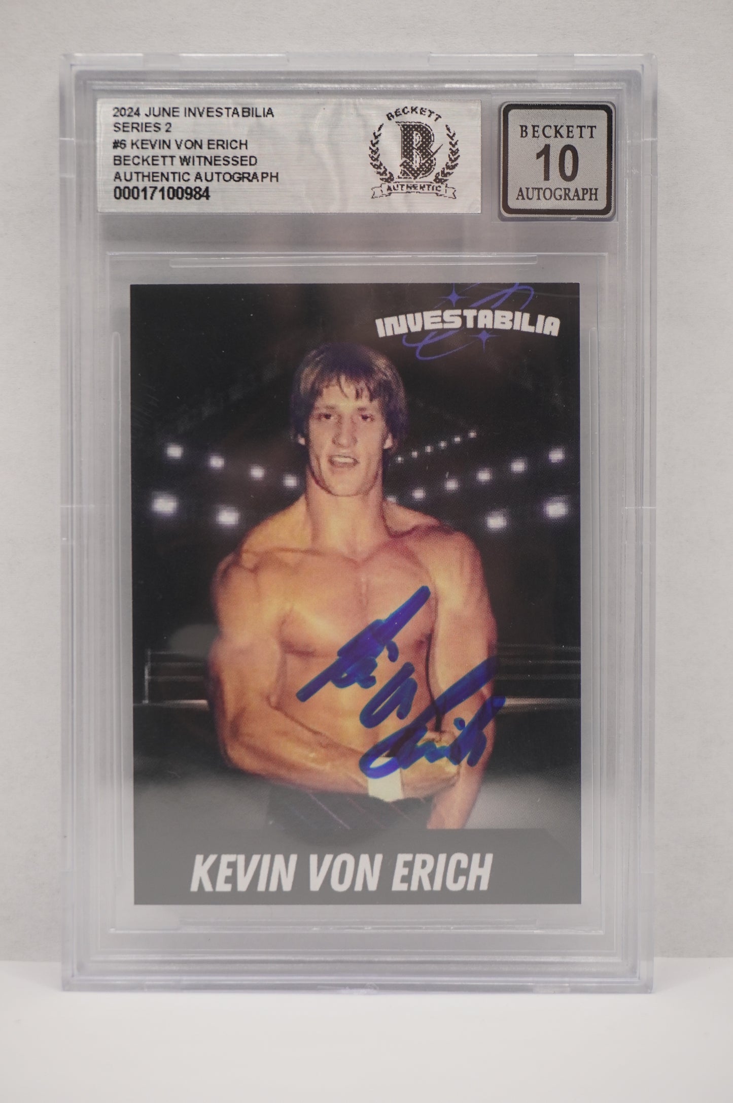 2024 JUNE INVESTABILIA SERIES 2 KEVIN VON ERICH #6 BGS AUTH. AUTO 10