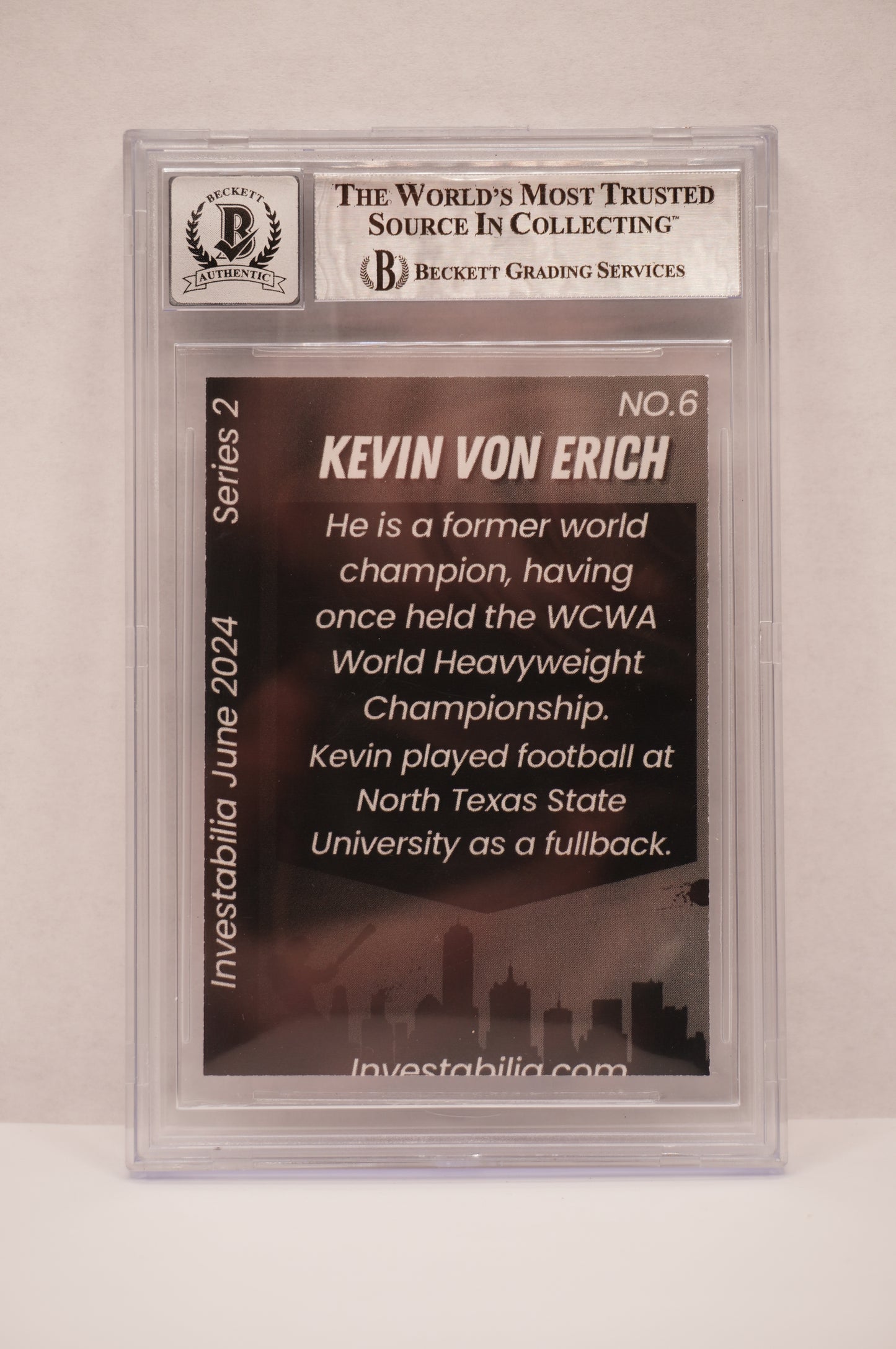 2024 JUNE INVESTABILIA SERIES 2 KEVIN VON ERICH #6 BGS AUTH. AUTO 10