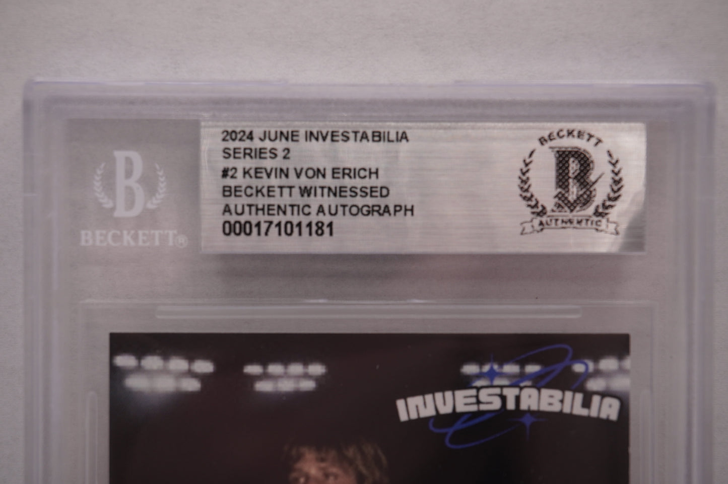 2024 JUNE INVESTABILIA SERIES 2 KEVIN VON ERICH #2 BGS AUTH. AUTO