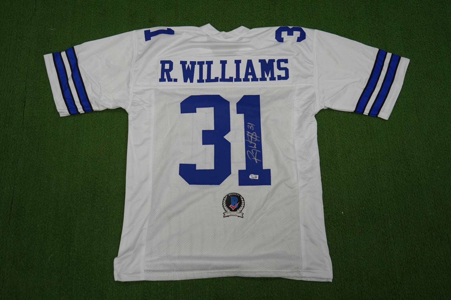 ROY WILLIAMS DALLAS COWBOYS SIGNED WHITE JERSEY BAS COA
