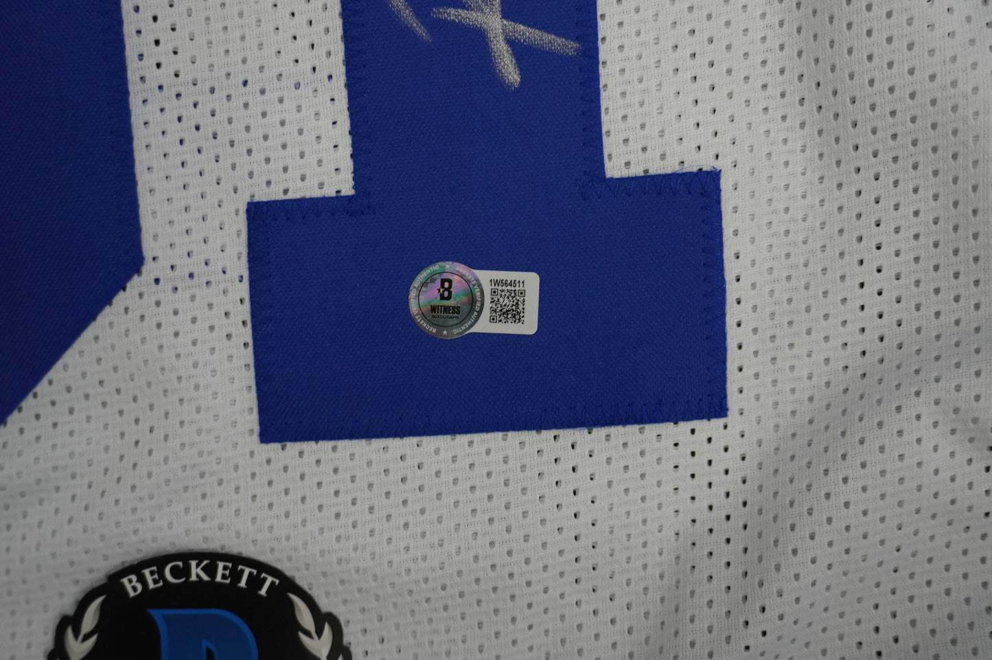 ROY WILLIAMS DALLAS COWBOYS SIGNED WHITE JERSEY BAS COA