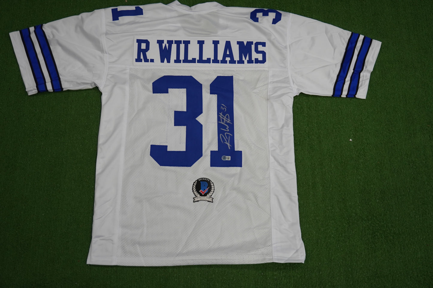 ROY WILLIAMS DALLAS COWBOYS SIGNED WHITE JERSEY BAS COA