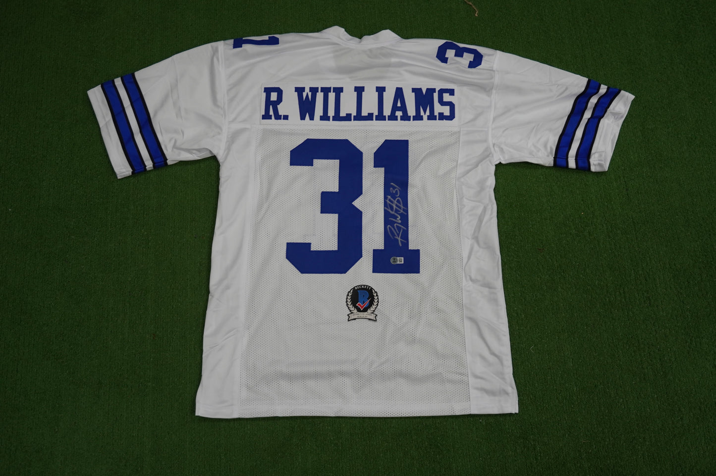 ROY WILLIAMS DALLAS COWBOYS SIGNED WHITE JERSEY BAS COA