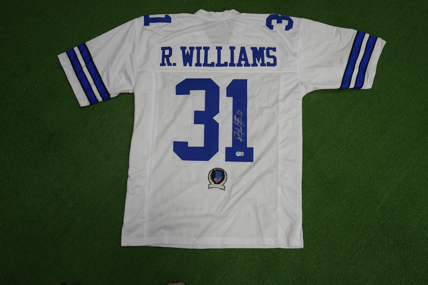ROY WILLIAMS DALLAS COWBOYS SIGNED WHITE JERSEY BAS COA