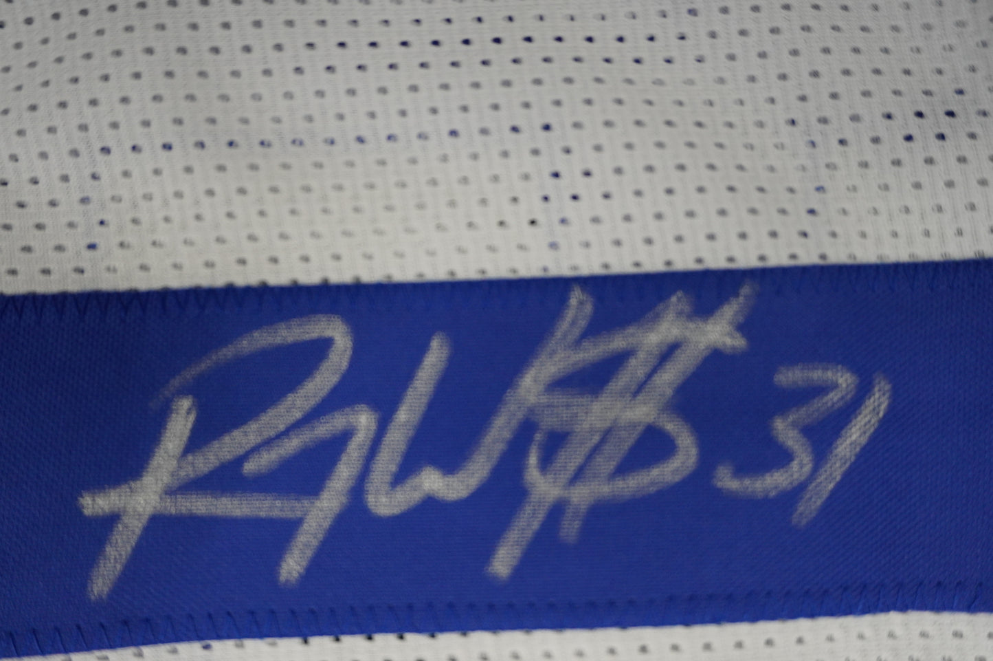 ROY WILLIAMS DALLAS COWBOYS SIGNED WHITE JERSEY BAS COA