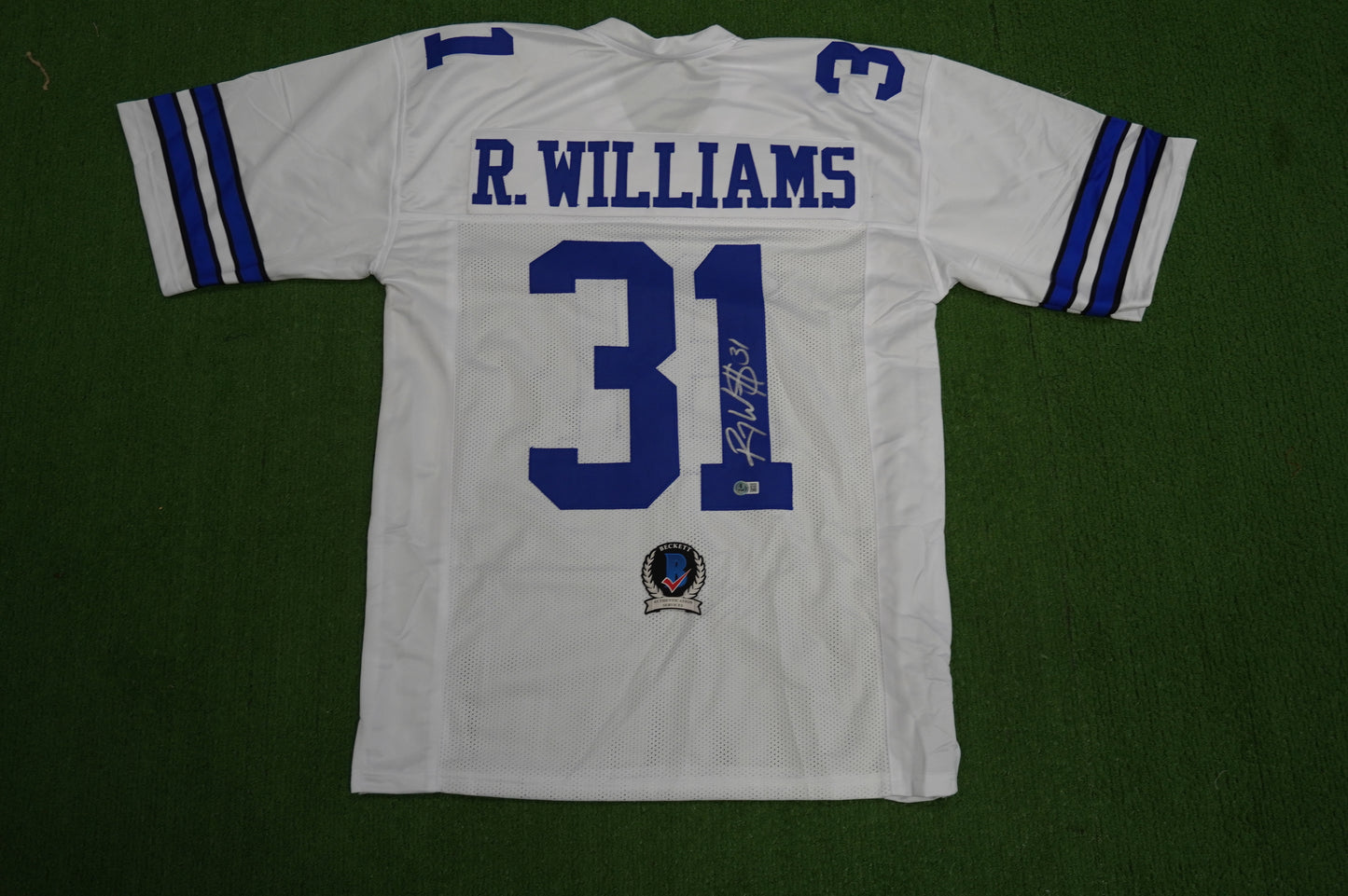 ROY WILLIAMS DALLAS COWBOYS SIGNED WHITE JERSEY BAS COA