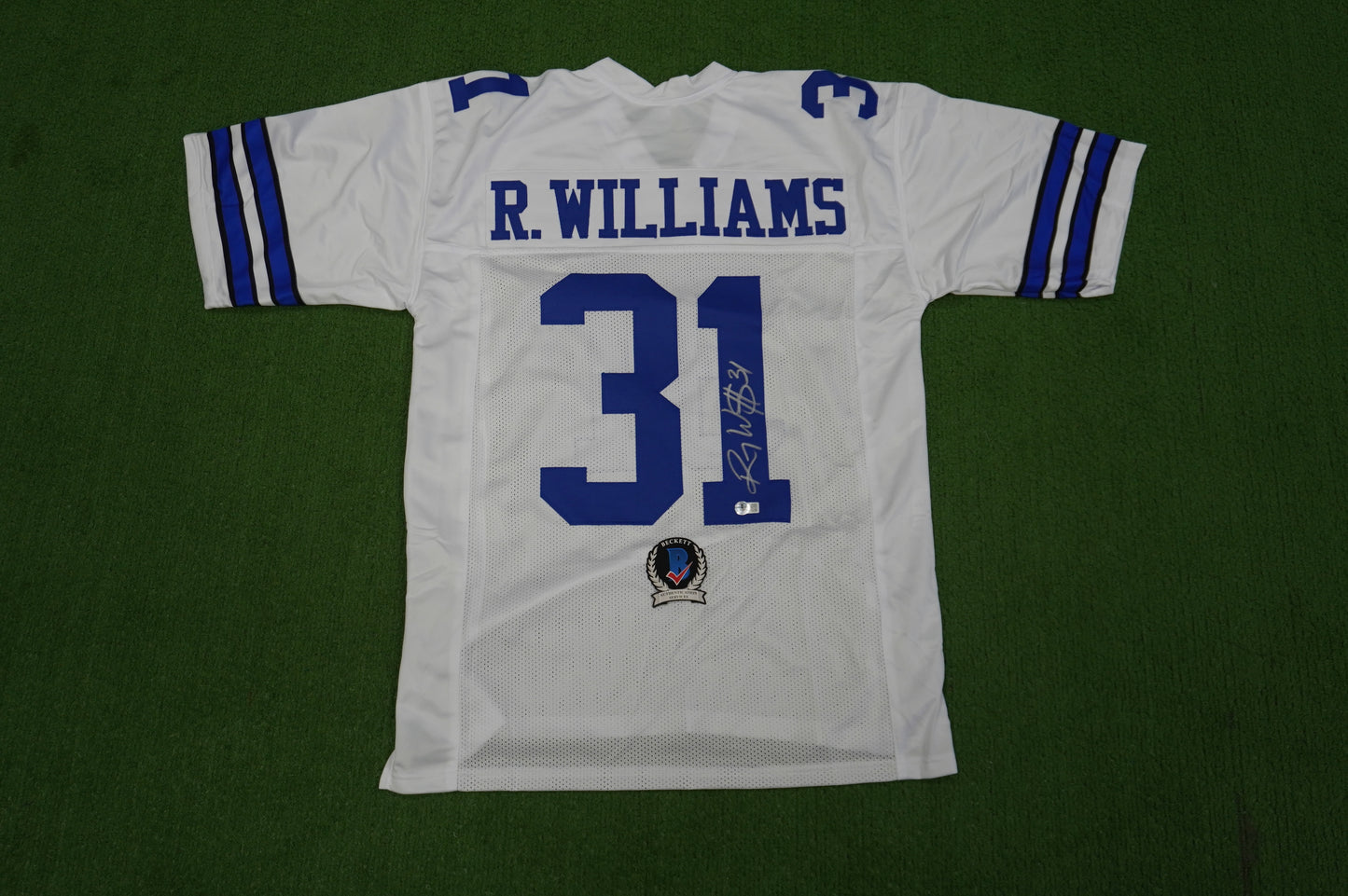 ROY WILLIAMS DALLAS COWBOYS SIGNED WHITE JERSEY BAS COA
