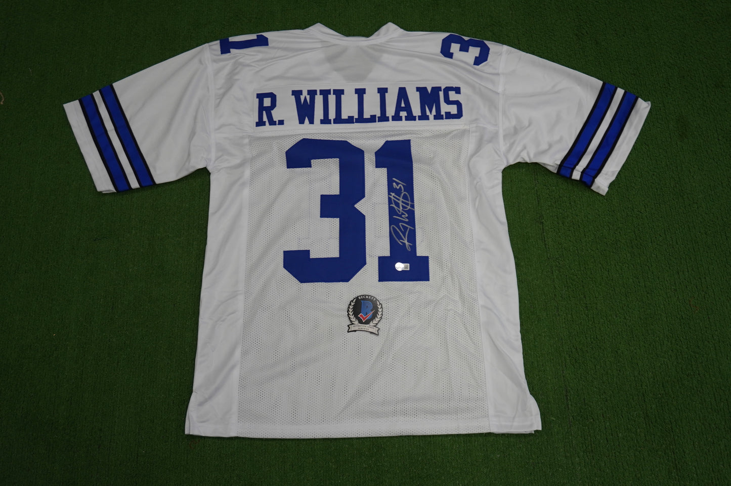 ROY WILLIAMS DALLAS COWBOYS SIGNED WHITE JERSEY BAS COA