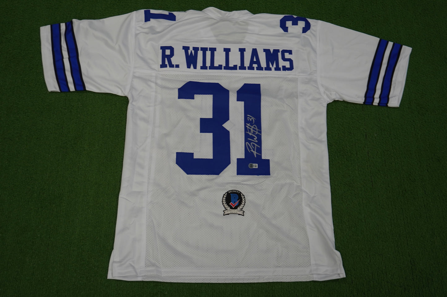 ROY WILLIAMS DALLAS COWBOYS SIGNED WHITE JERSEY BAS COA