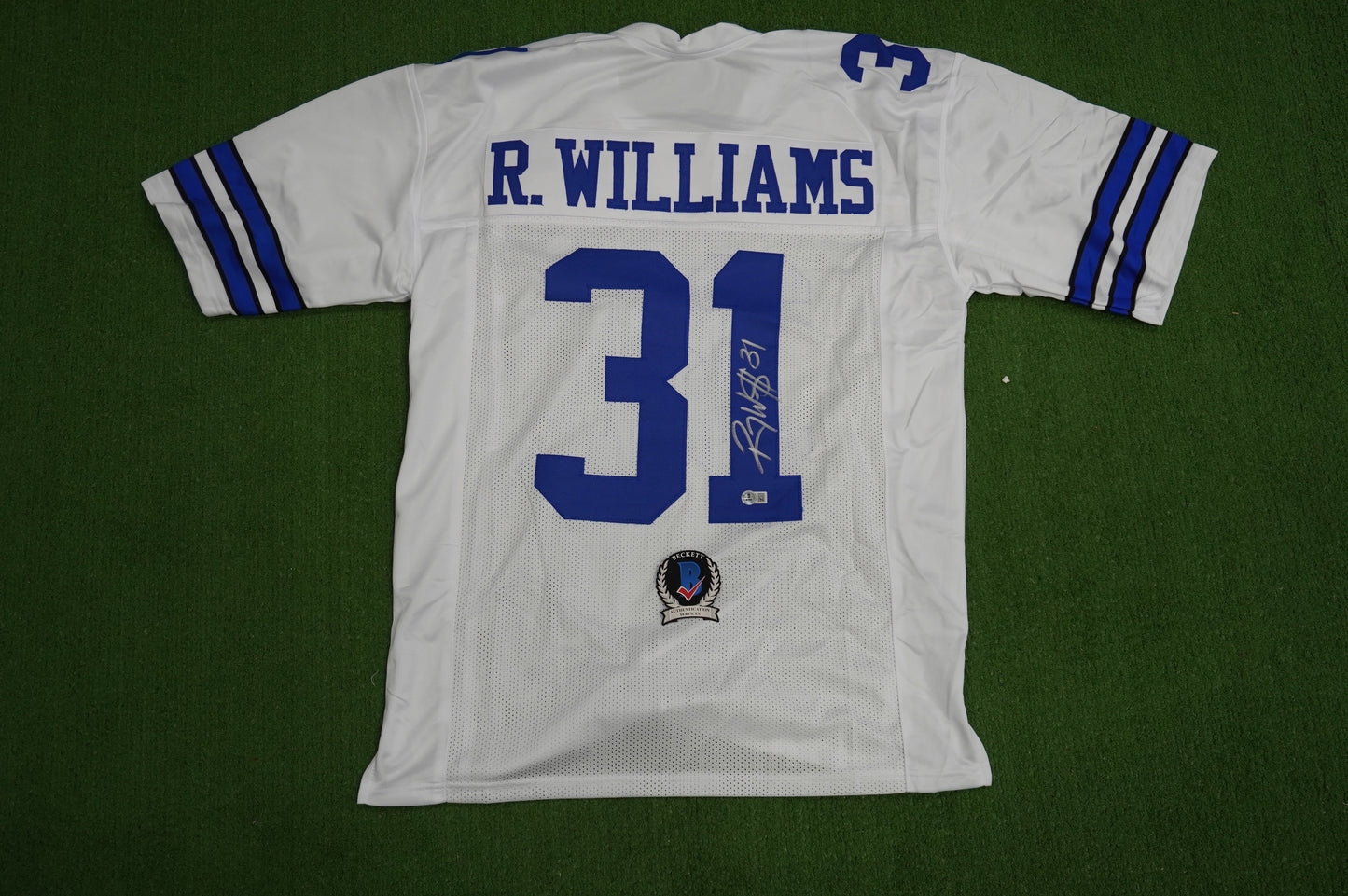 ROY WILLIAMS DALLAS COWBOYS SIGNED WHITE JERSEY BAS COA