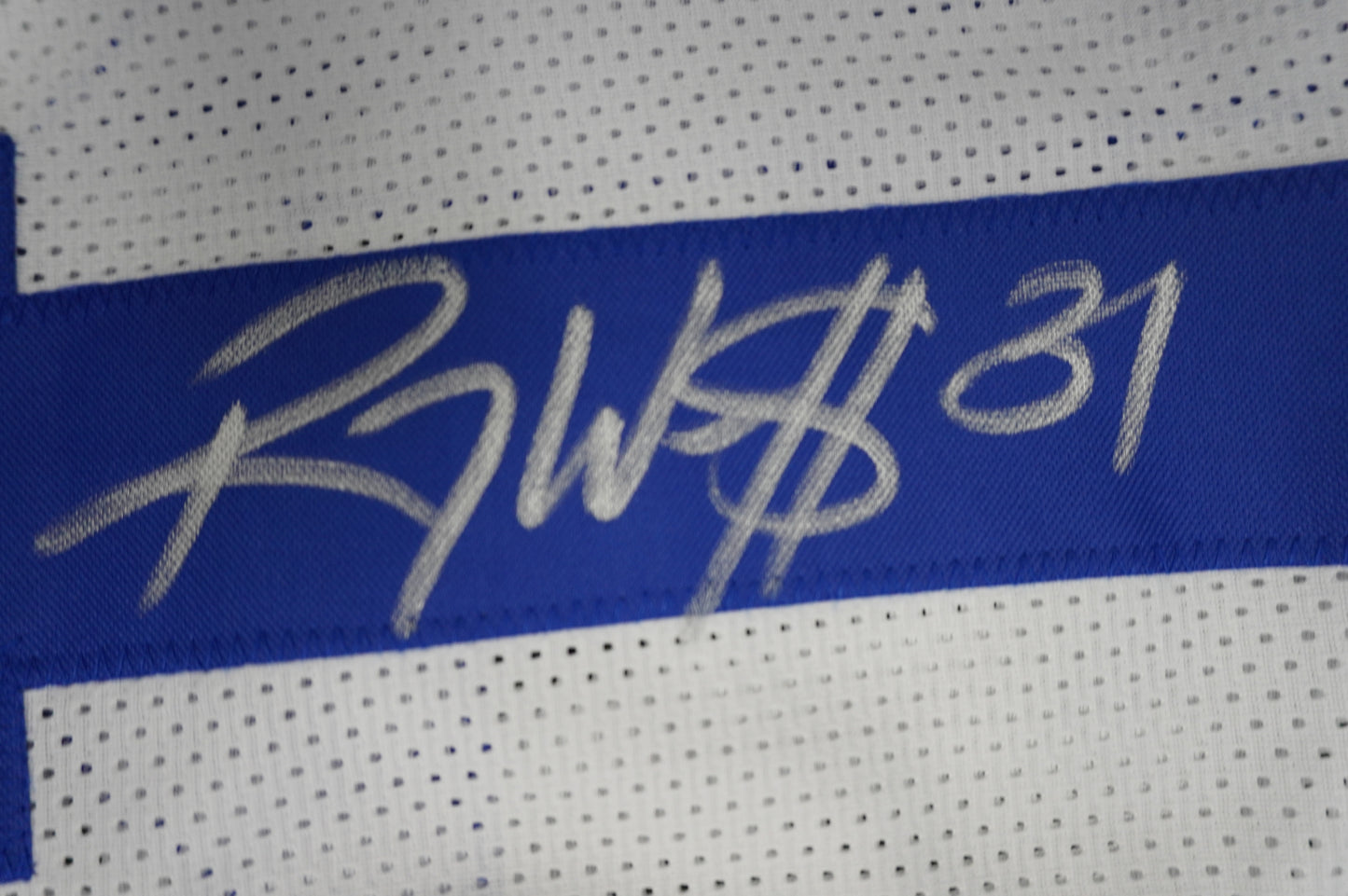 ROY WILLIAMS DALLAS COWBOYS SIGNED WHITE JERSEY BAS COA