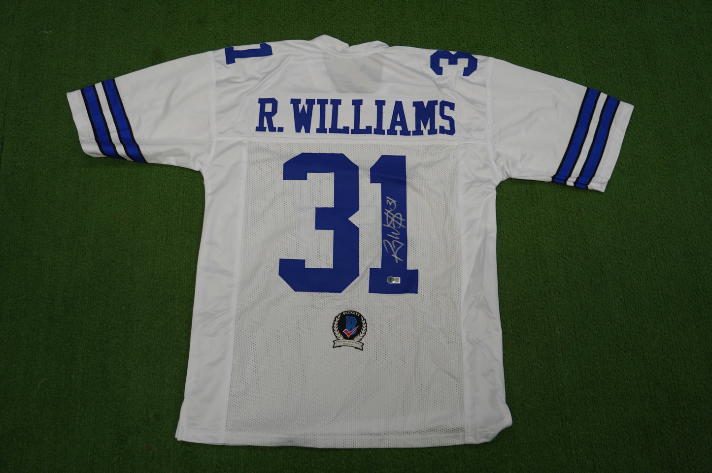 ROY WILLIAMS DALLAS COWBOYS SIGNED WHITE JERSEY BAS COA