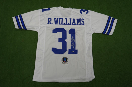 ROY WILLIAMS DALLAS COWBOYS SIGNED WHITE JERSEY BAS COA