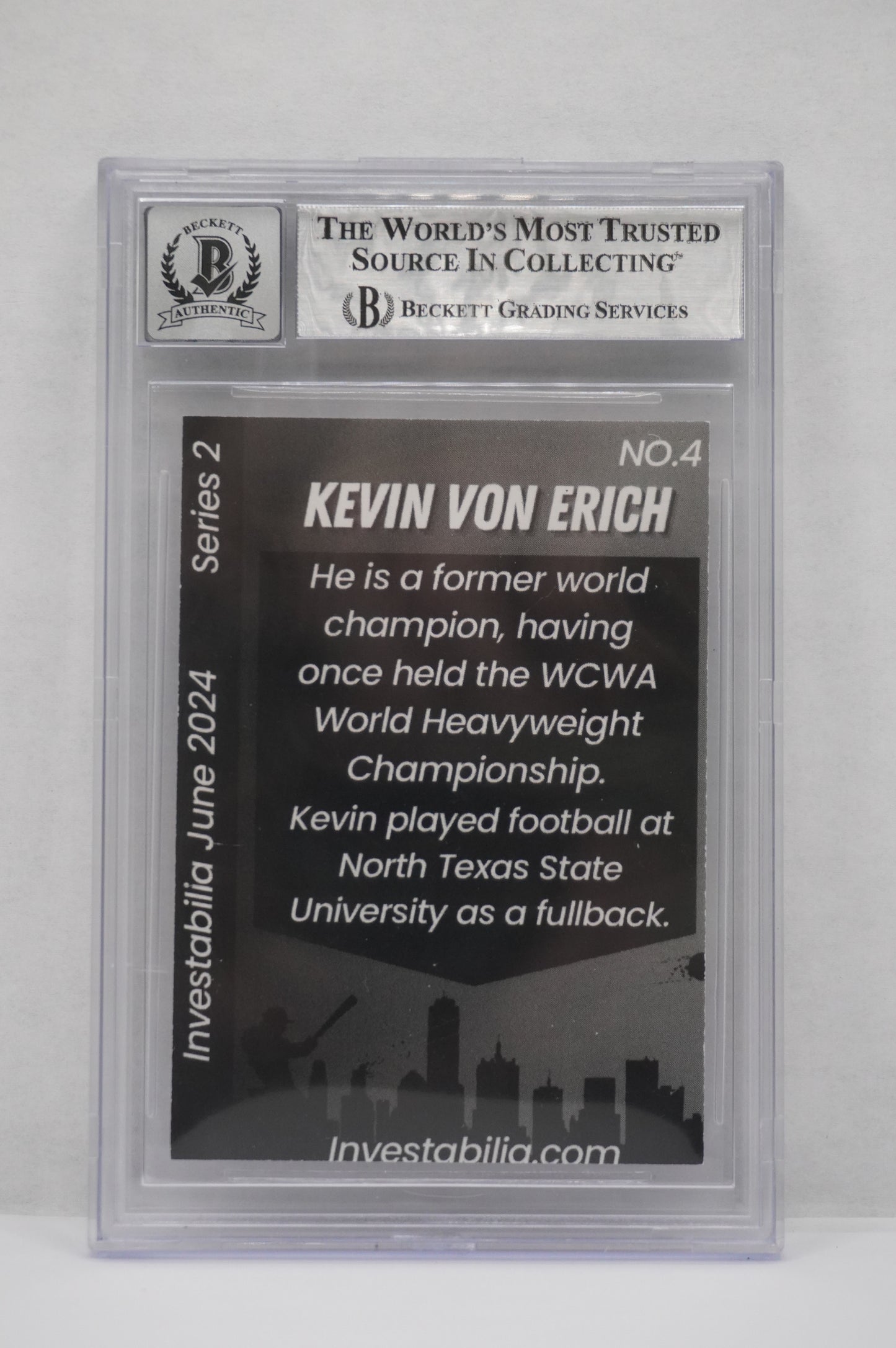 2024 JUNE INVESTABILIA SERIES 2 KEVIN VON ERICH #4 BGS AUTH. AUTO