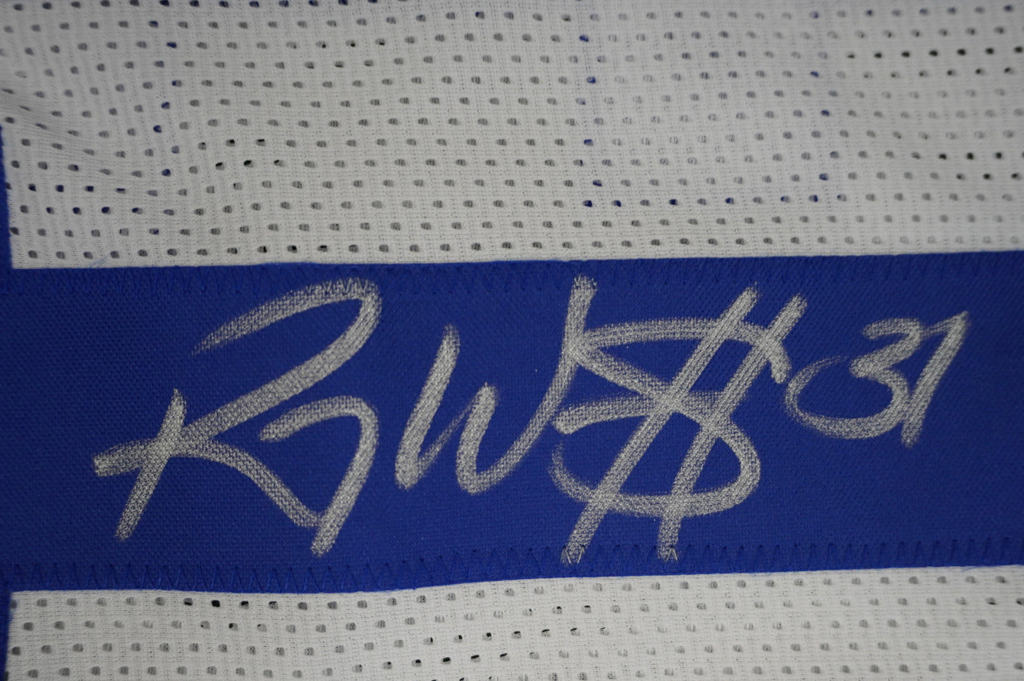 ROY WILLIAMS DALLAS COWBOYS SIGNED WHITE JERSEY BAS COA