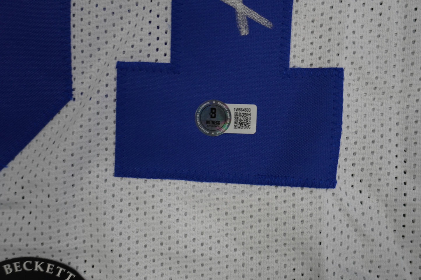 ROY WILLIAMS DALLAS COWBOYS SIGNED WHITE JERSEY BAS COA