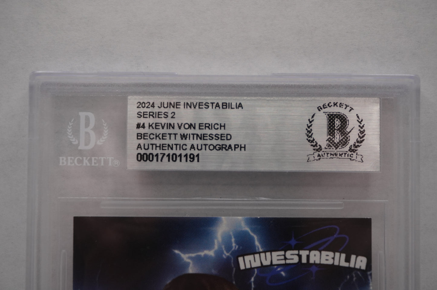 2024 JUNE INVESTABILIA SERIES 2 KEVIN VON ERICH #4 BGS AUTH. AUTO