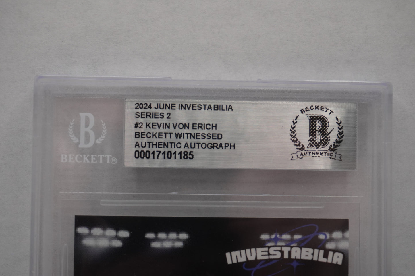 2024 JUNE INVESTABILIA SERIES 2 #3 KEVIN VON ERICH BAS AUTHENTIC AUTO