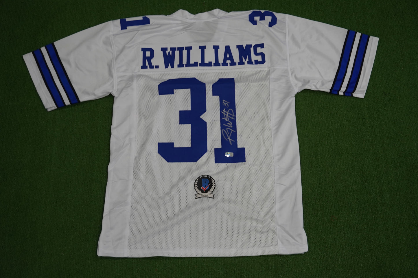 ROY WILLIAMS DALLAS COWBOYS SIGNED WHITE JERSEY BAS COA