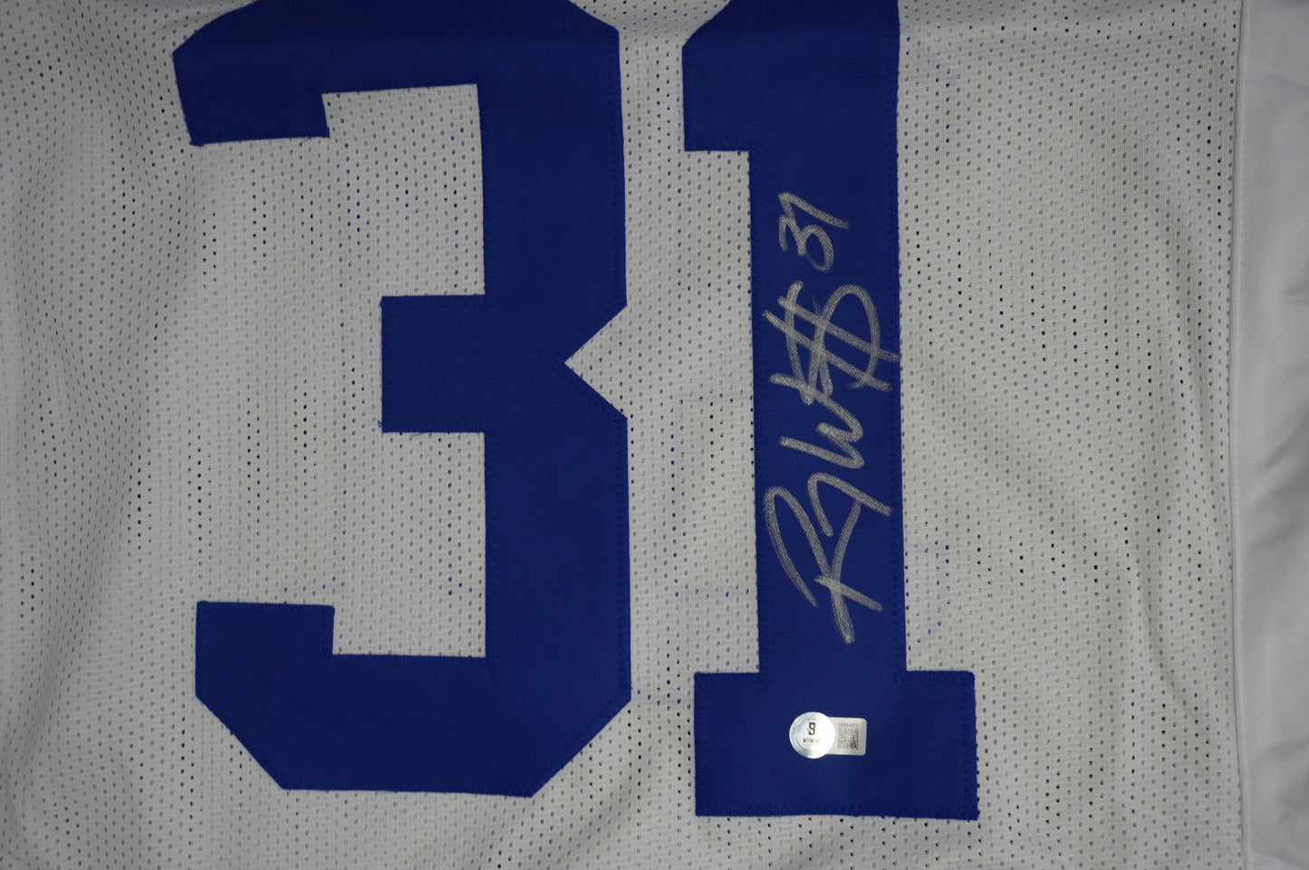 ROY WILLIAMS DALLAS COWBOYS SIGNED WHITE JERSEY BAS COA