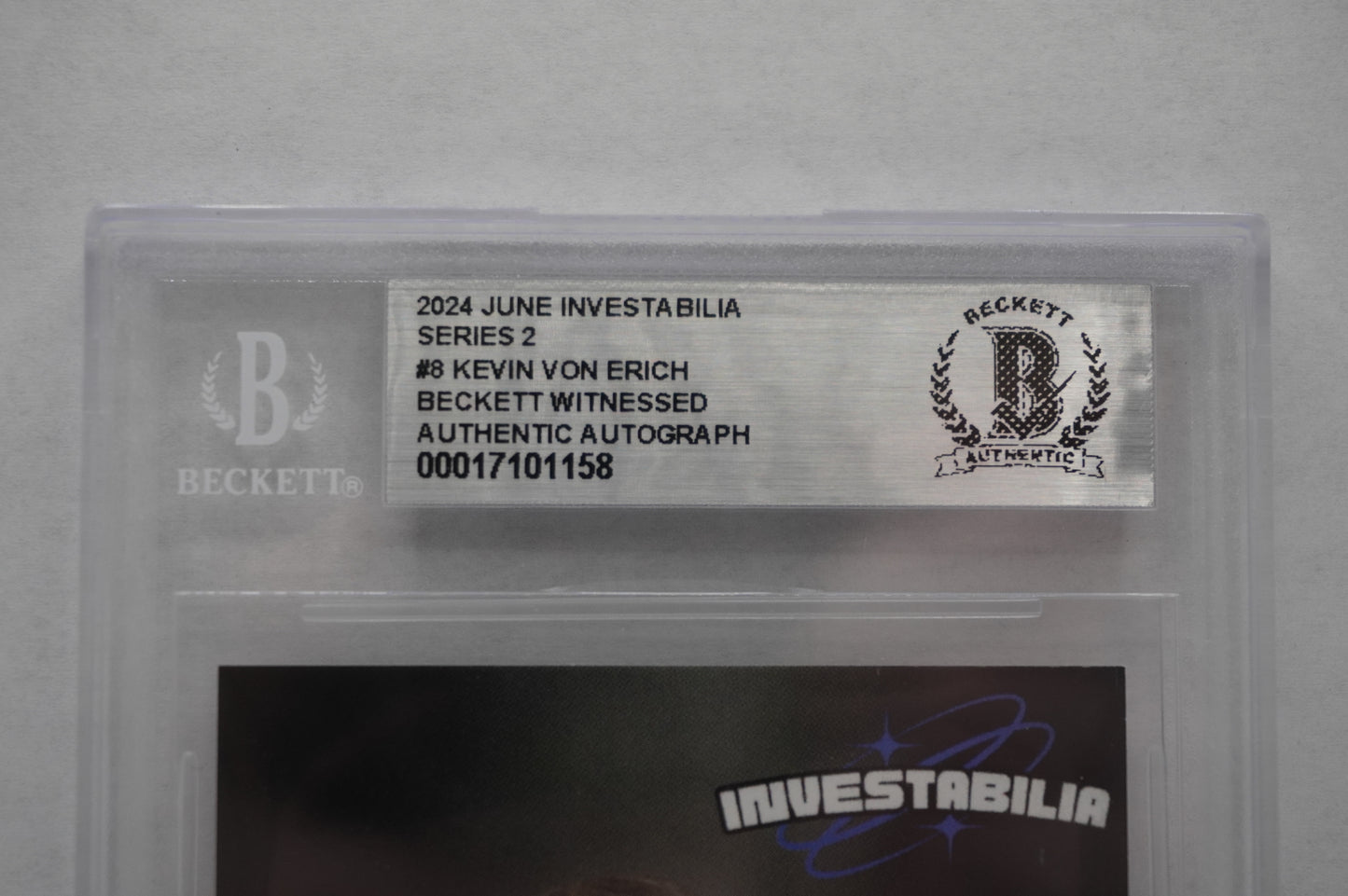 2024 JUNE INVESTABILIA SERIES 2 #8 KEVIN VON ERICH BAS AUTHENTIC AUTO