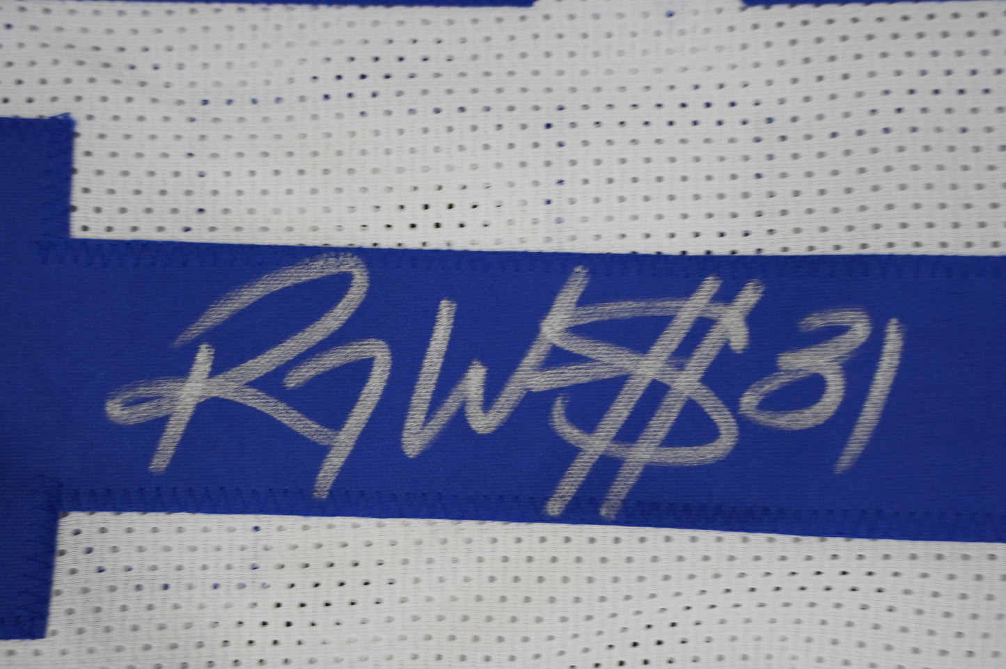ROY WILLIAMS DALLAS COWBOYS SIGNED WHITE JERSEY BAS COA