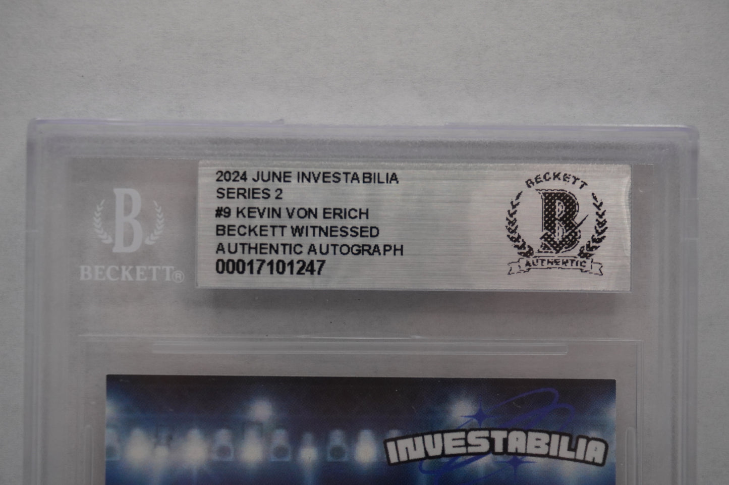 2024 JUNE INVESTABILIA SERIES 2 #9 KEVIN VON ERICH BAS AUTHENTIC AUTO