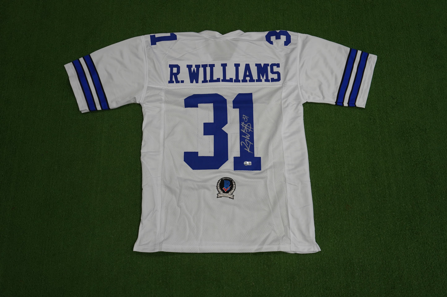 ROY WILLIAMS DALLAS COWBOYS SIGNED WHITE JERSEY BAS COA