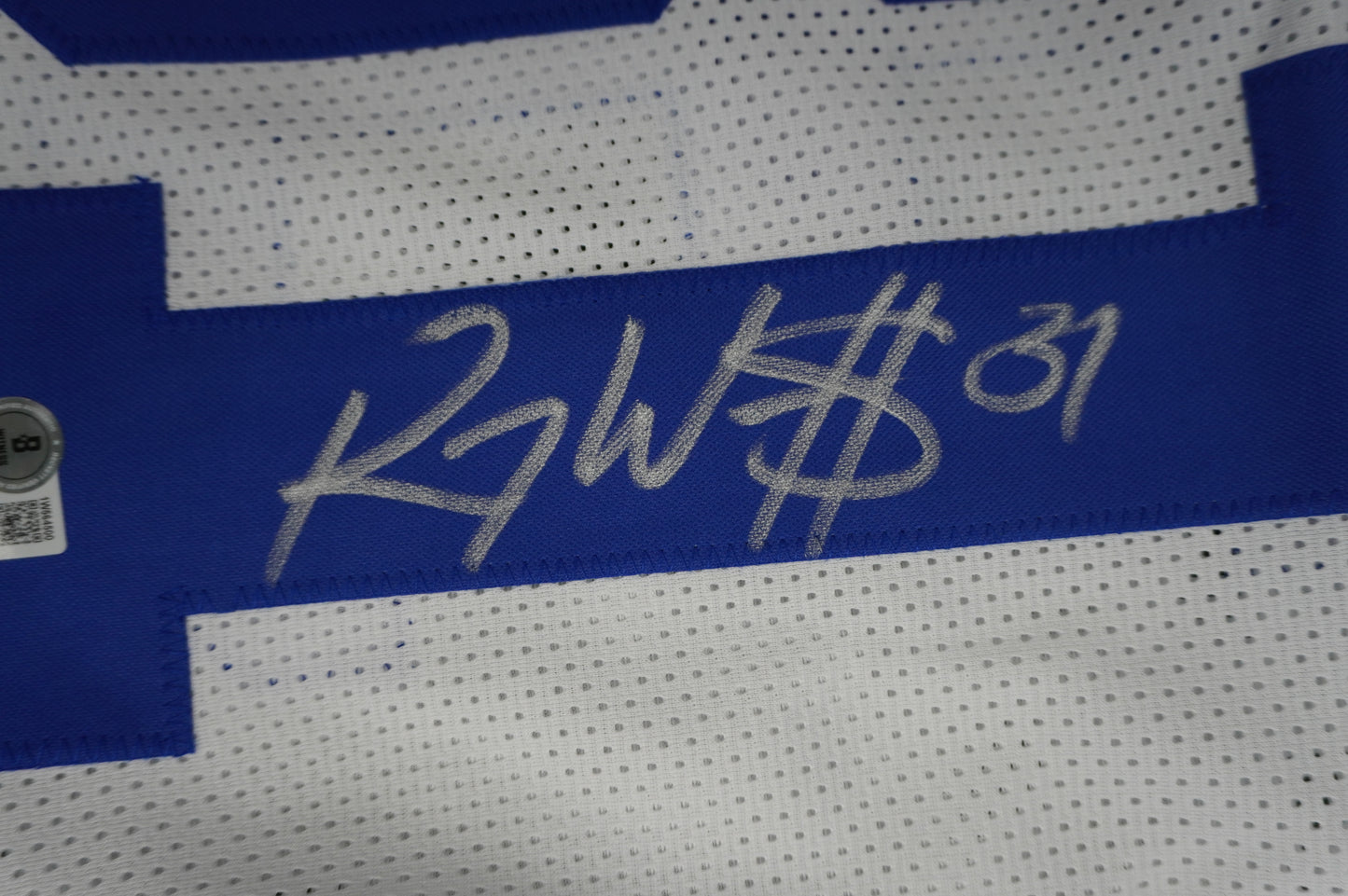 ROY WILLIAMS DALLAS COWBOYS SIGNED WHITE JERSEY BAS COA