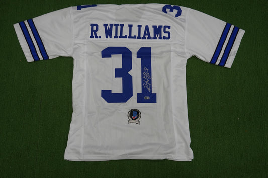 ROY WILLIAMS DALLAS COWBOYS SIGNED WHITE JERSEY BAS COA