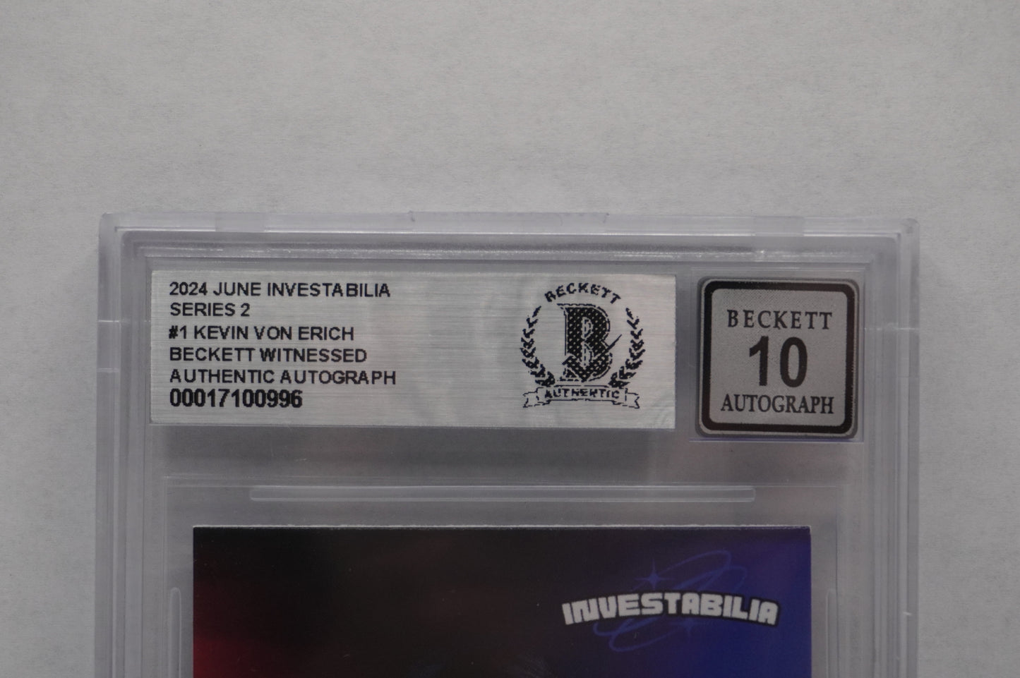 2024 JUNE INVESTABILIA SERIES 2 #1 KEVIN VON ERICH BAS AUTHENTIC AUTO 10