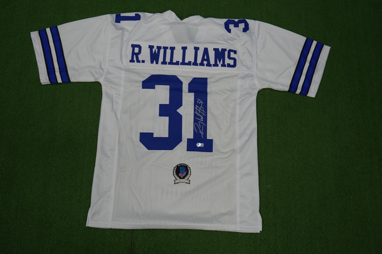 ROY WILLIAMS DALLAS COWBOYS SIGNED WHITE JERSEY BAS COA