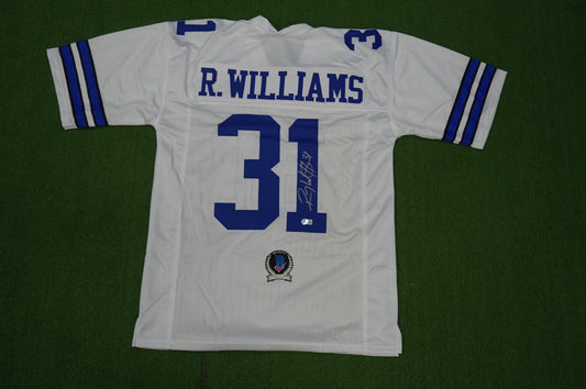 ROY WILLIAMS DALLAS COWBOYS SIGNED WHITE JERSEY BAS COA