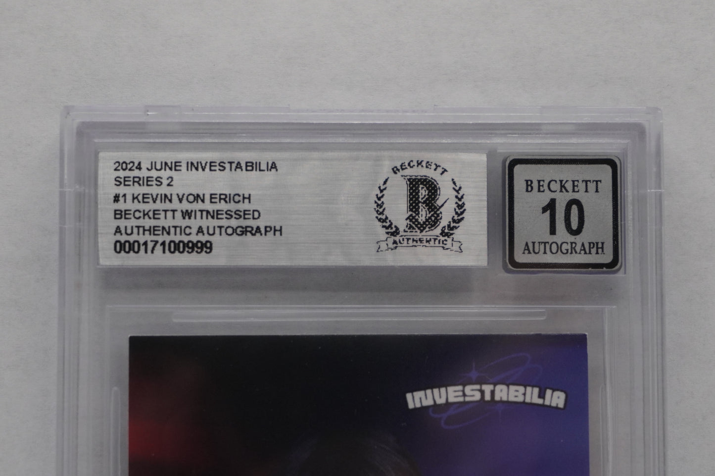2024 2024 JUNE INVESTABILIA SERIES 2 #1 KEVIN VON ERICH BAS AUTHENTIC AUTO 10
