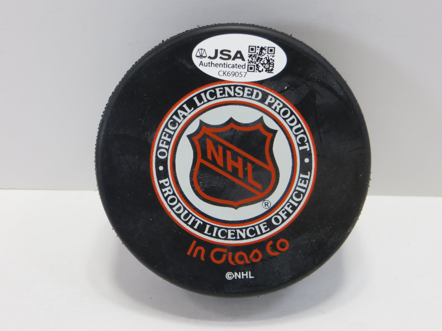 ED BELFOUR SIGNED DALLAS STARS PUCK CUP LOGO JSA