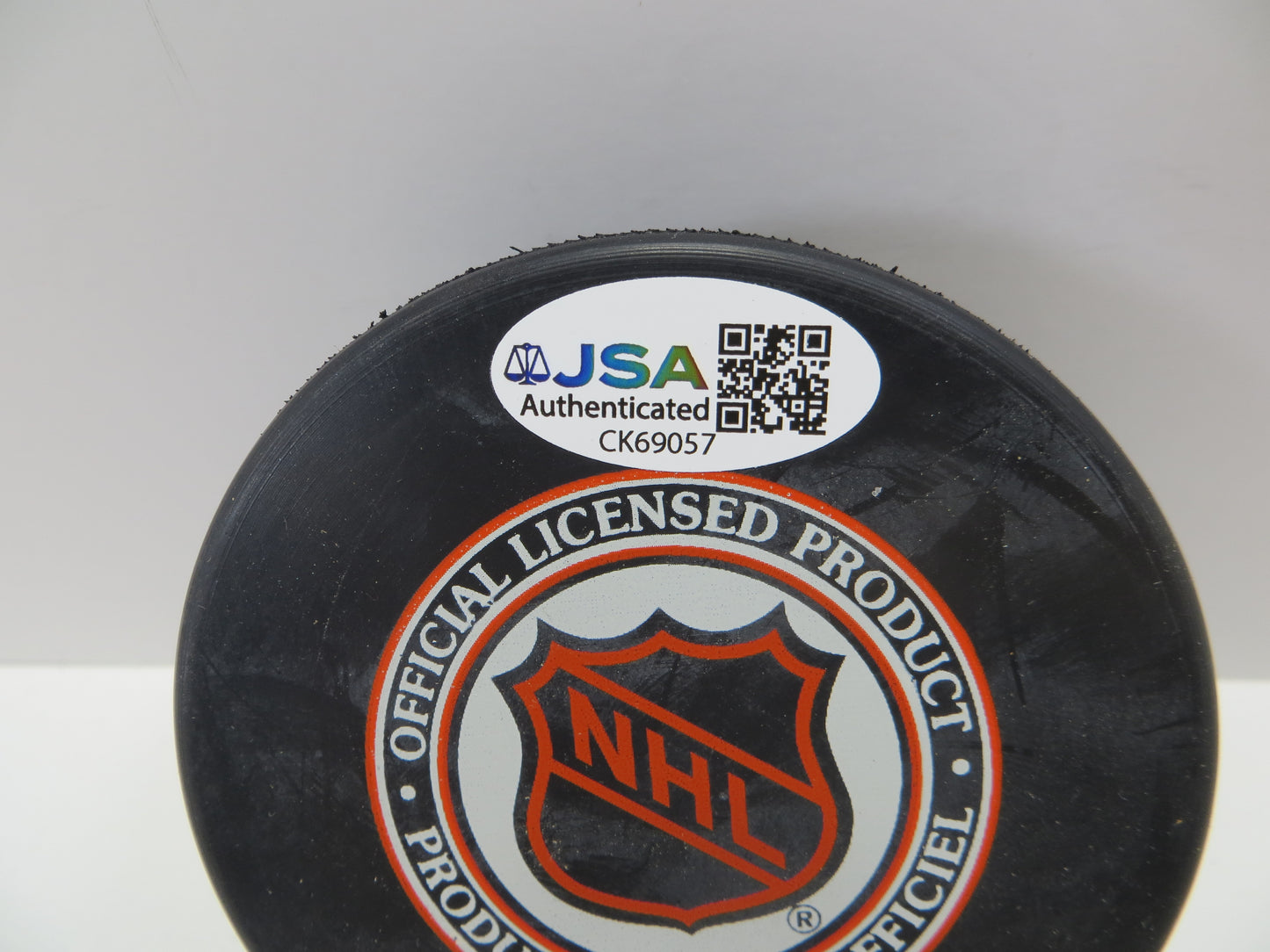 ED BELFOUR SIGNED DALLAS STARS PUCK CUP LOGO JSA