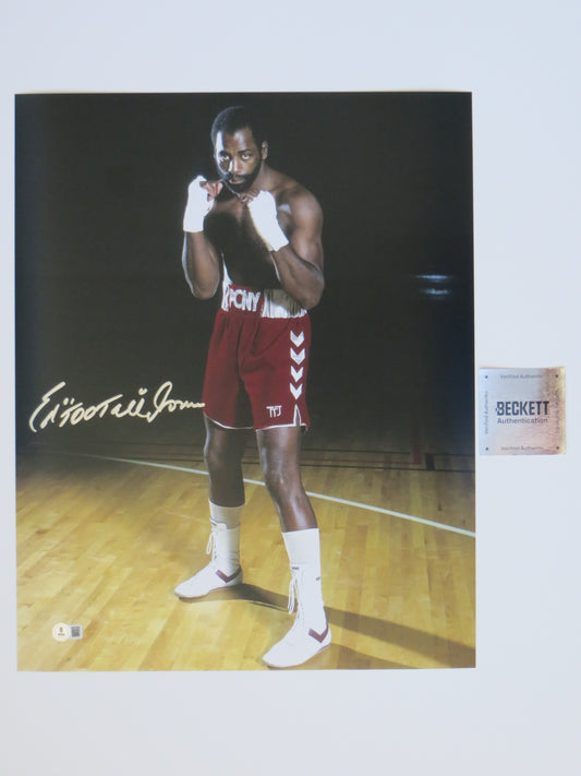 ED TOO TALL JONES DALLAS COWBOYS SIGNED BOXING 16X20 PHOTO BAS