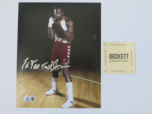 ED TOO TALL JONES SIGNED BOXING 8x10 BAS