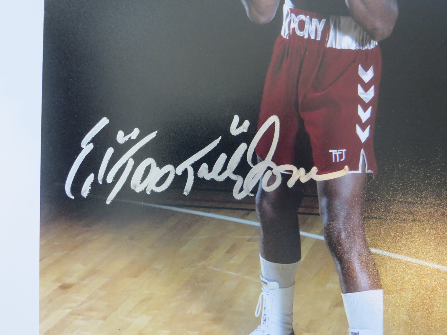 ED TOO TALL JONES SIGNED BOXING 8x10 BAS